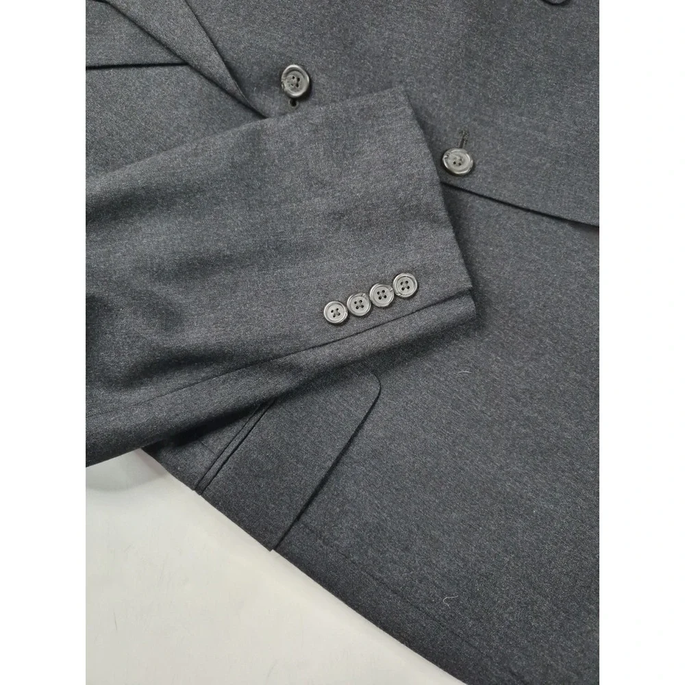 Jos A Bank Mens Wool Cashmere Sports Coat 44R Gray 2 Button Blazer M804